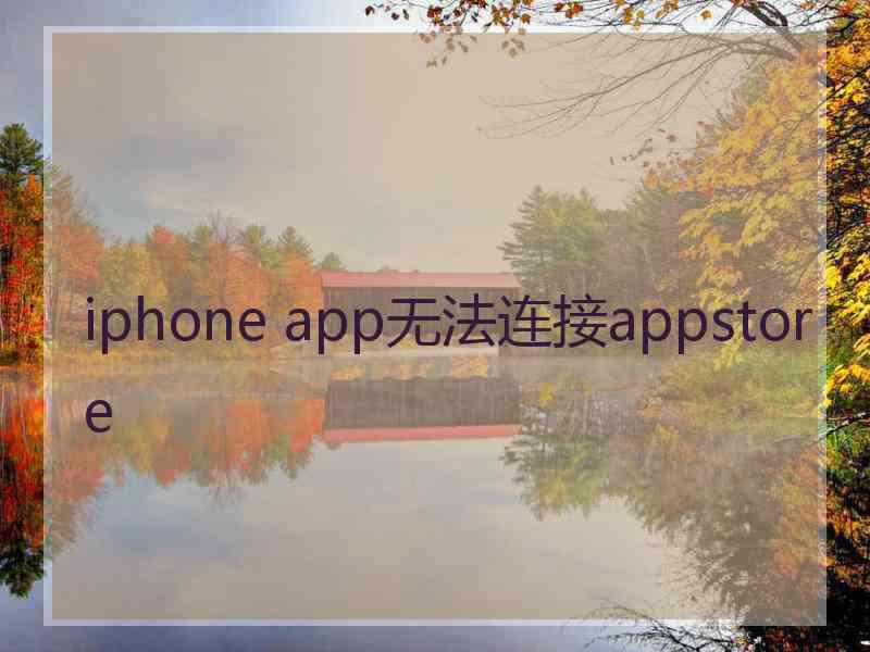 iphone app无法连接appstore