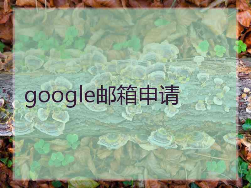 google邮箱申请