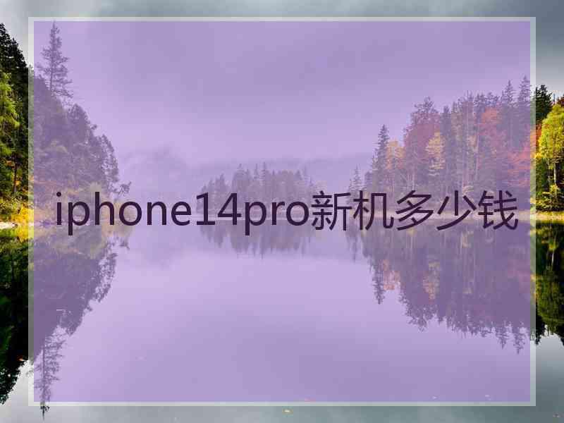 iphone14pro新机多少钱