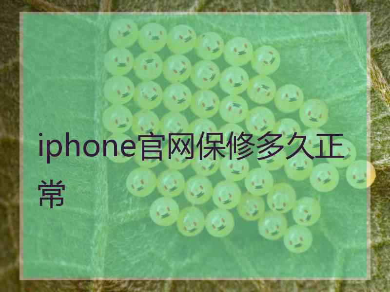 iphone官网保修多久正常