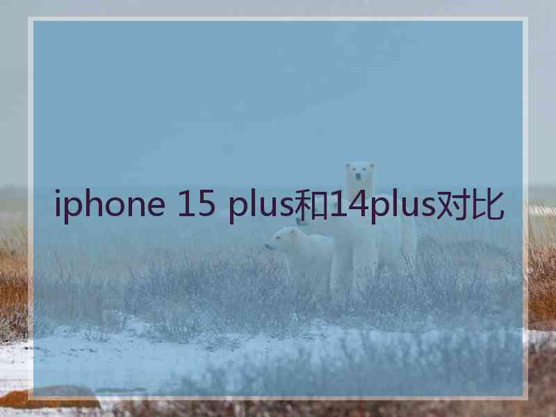 iphone 15 plus和14plus对比