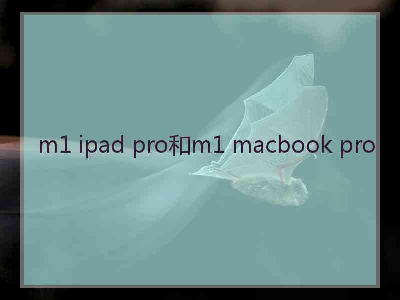 m1 ipad pro和m1 macbook pro