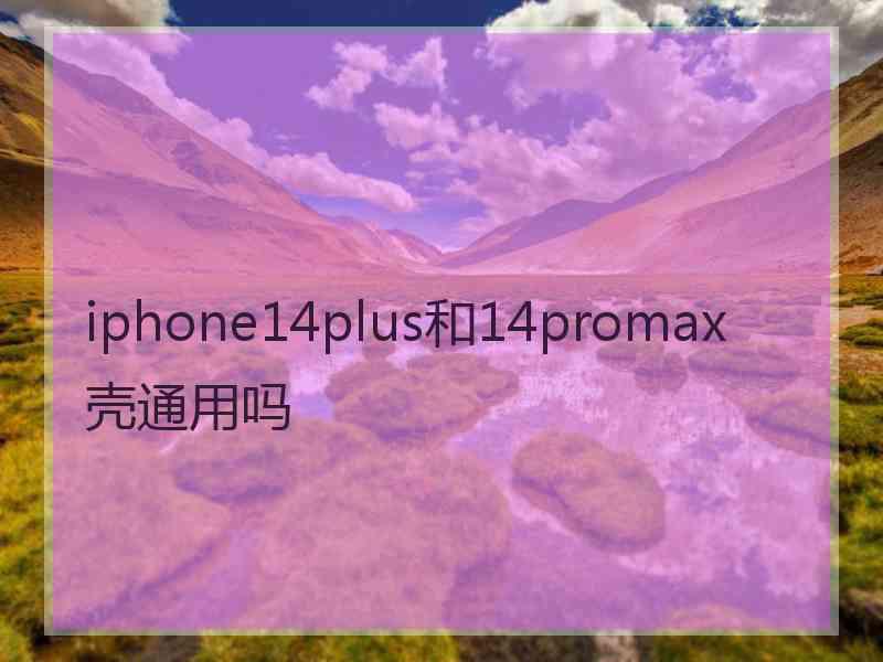 iphone14plus和14promax壳通用吗