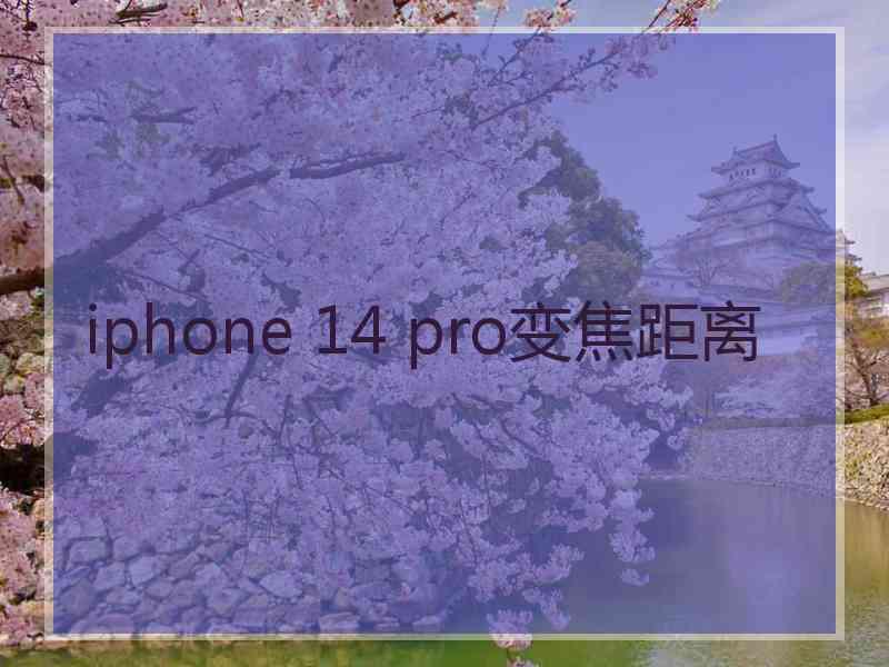 iphone 14 pro变焦距离