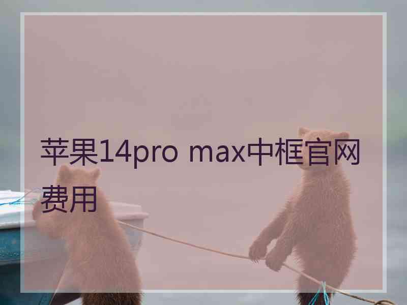 苹果14pro max中框官网费用