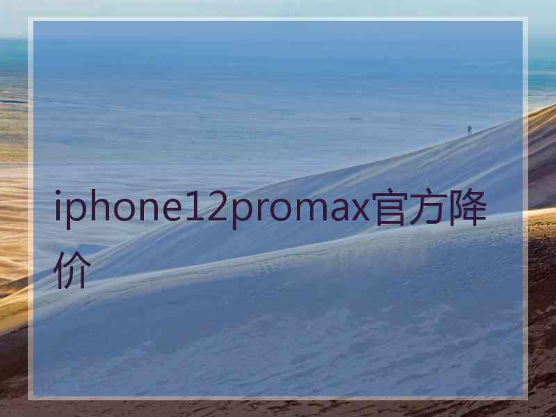 iphone12promax官方降价