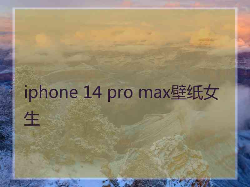 iphone 14 pro max壁纸女生