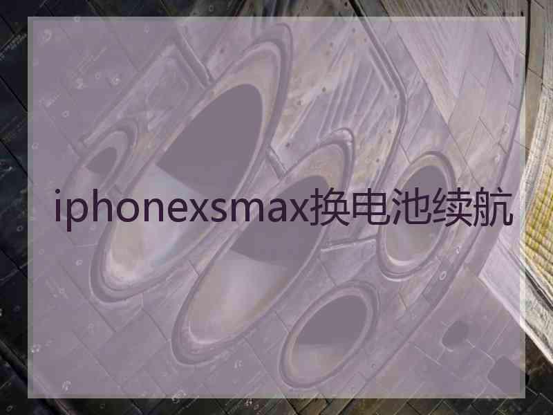 iphonexsmax换电池续航