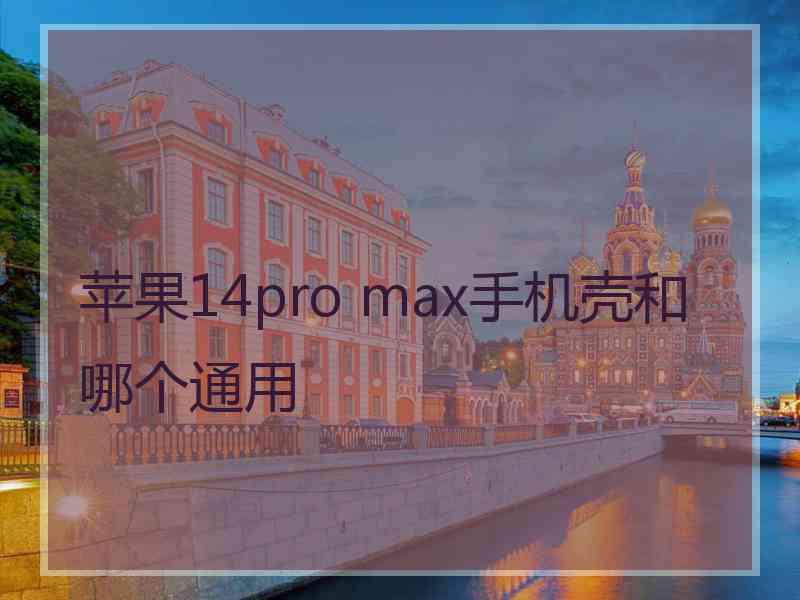 苹果14pro max手机壳和哪个通用