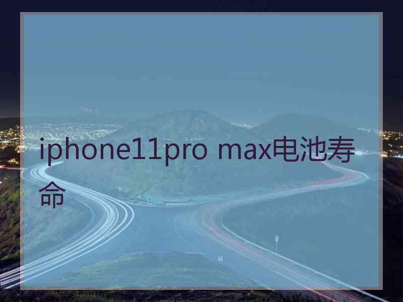 iphone11pro max电池寿命