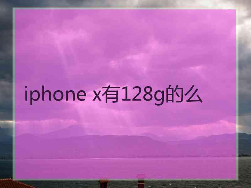 iphone x有128g的么