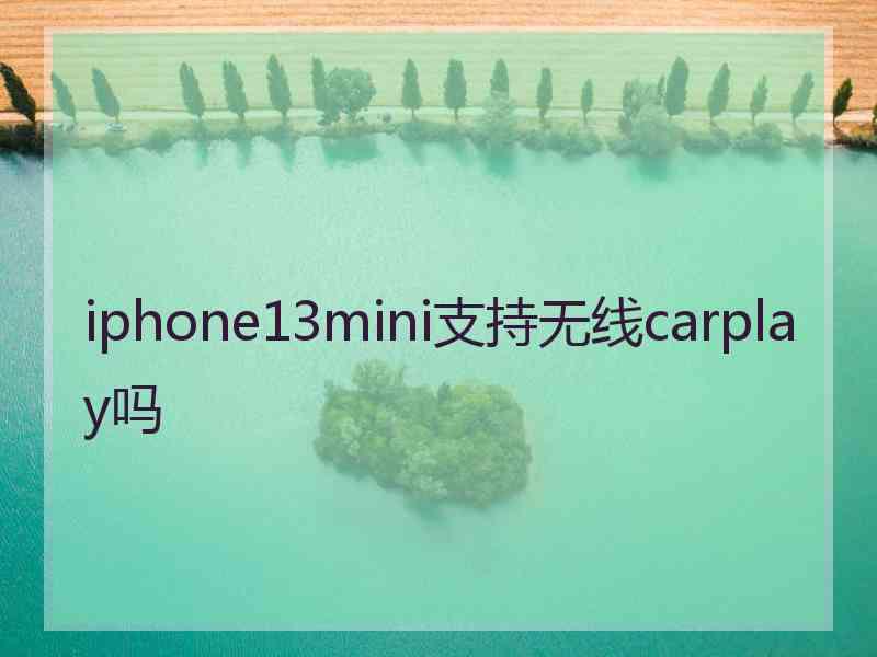 iphone13mini支持无线carplay吗