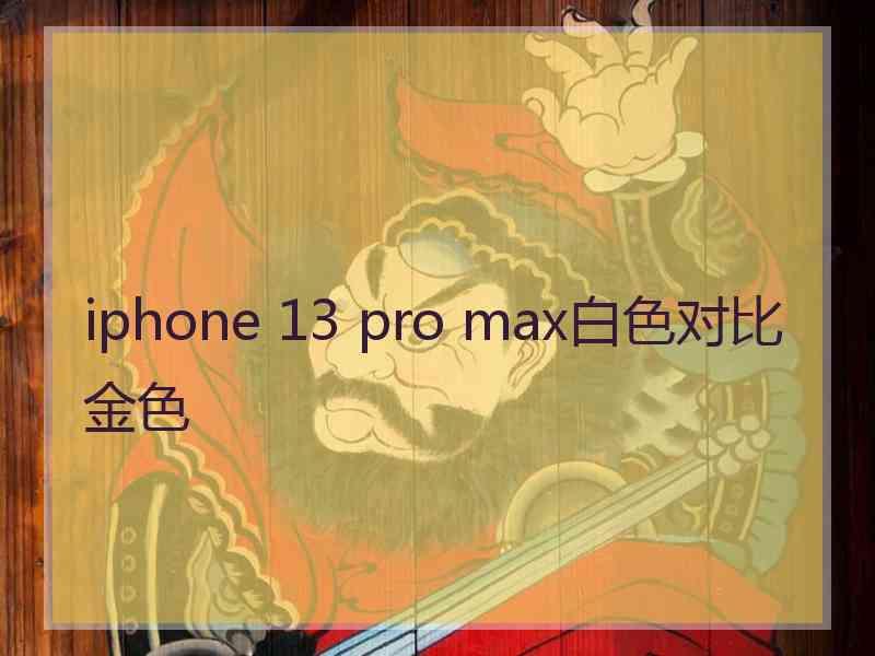 iphone 13 pro max白色对比金色