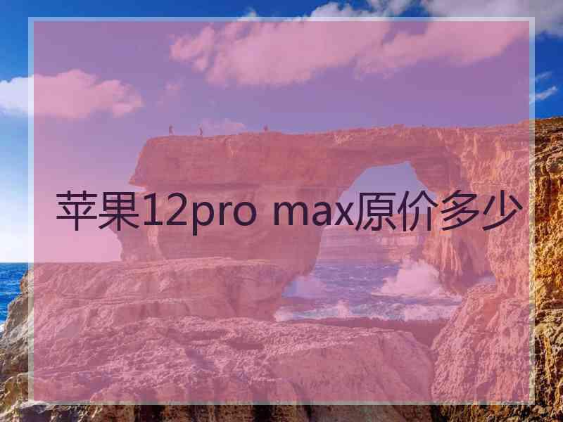 苹果12pro max原价多少