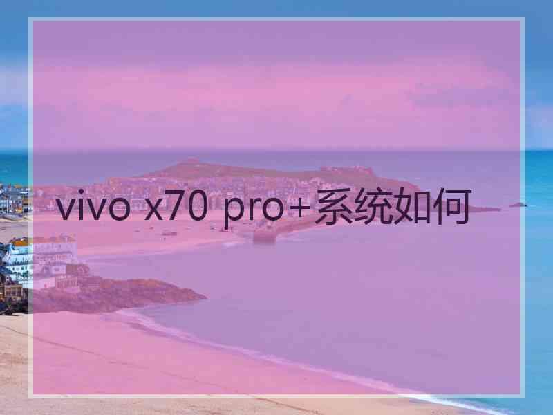 vivo x70 pro+系统如何