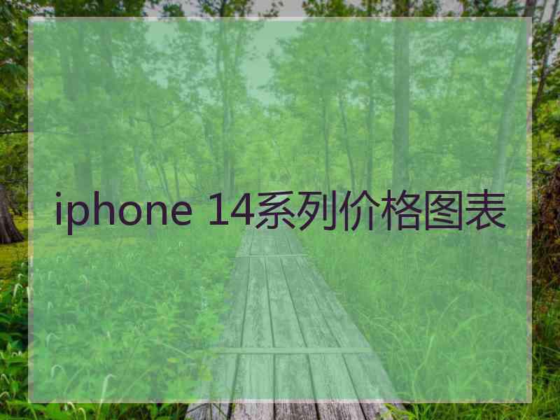 iphone 14系列价格图表