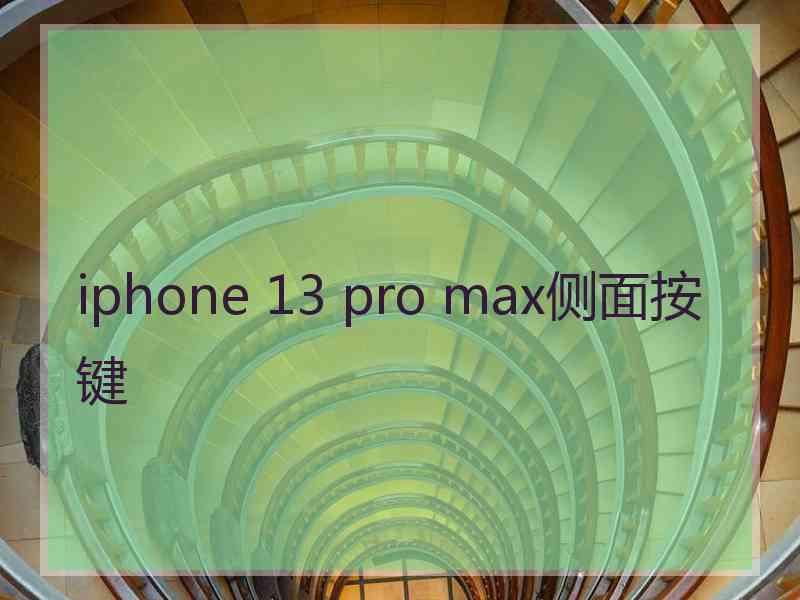 iphone 13 pro max侧面按键