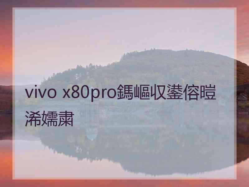 vivo x80pro鎷嶇収鍙傛暟浠嬬粛