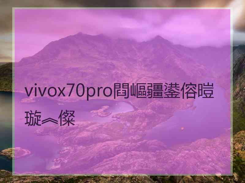 vivox70pro閰嶇疆鍙傛暟璇︽儏