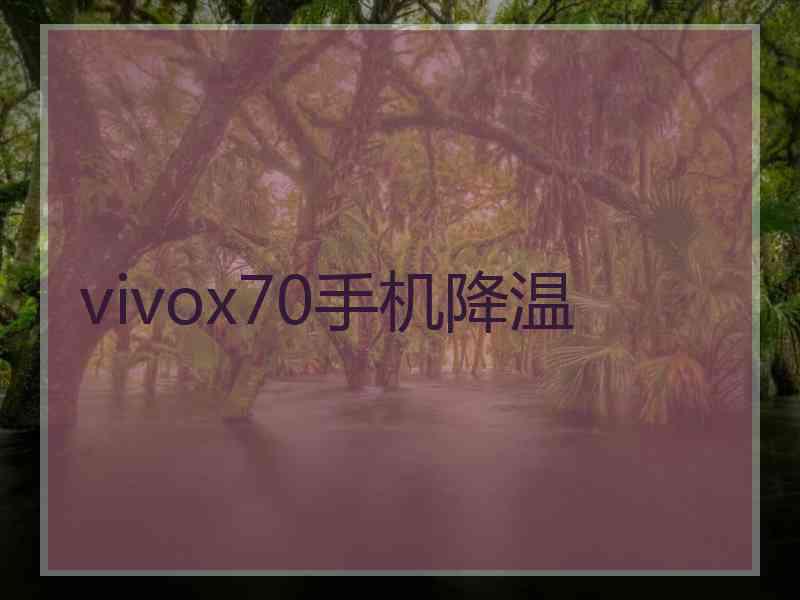 vivox70手机降温