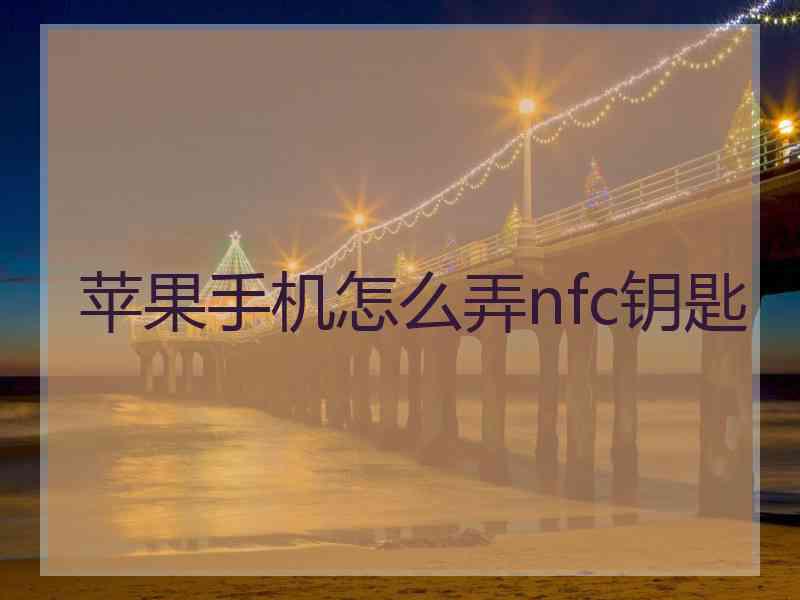 苹果手机怎么弄nfc钥匙