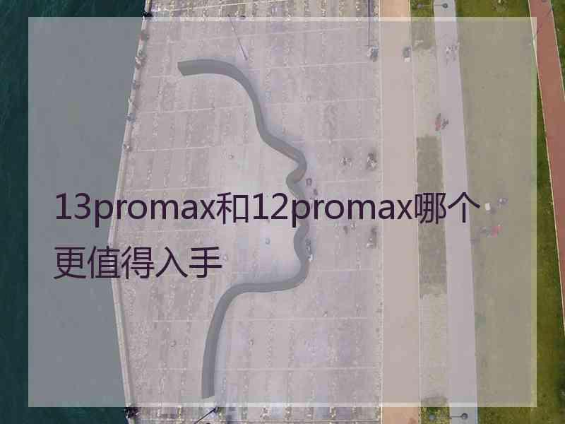 13promax和12promax哪个更值得入手