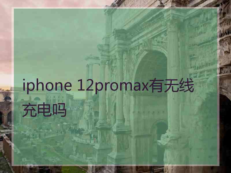 iphone 12promax有无线充电吗