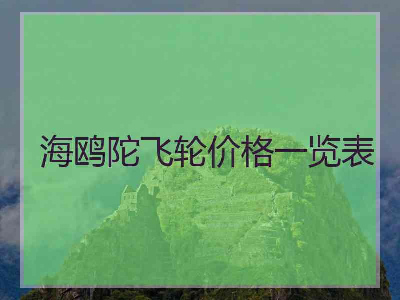 海鸥陀飞轮价格一览表