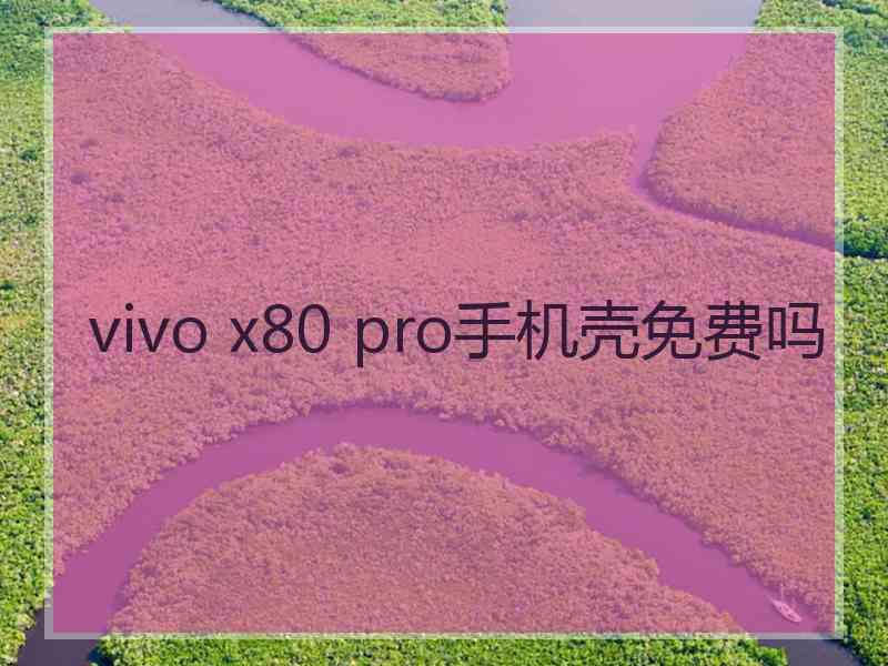 vivo x80 pro手机壳免费吗