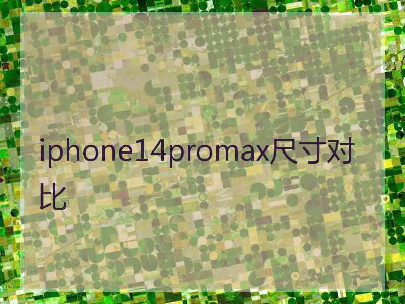 iphone14promax尺寸对比