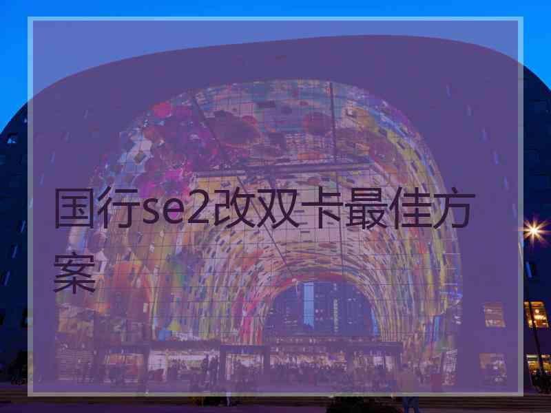 国行se2改双卡最佳方案