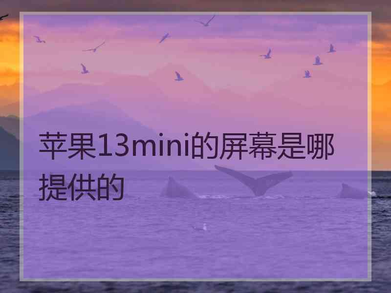 苹果13mini的屏幕是哪提供的