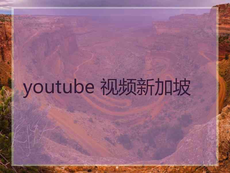 youtube 视频新加坡