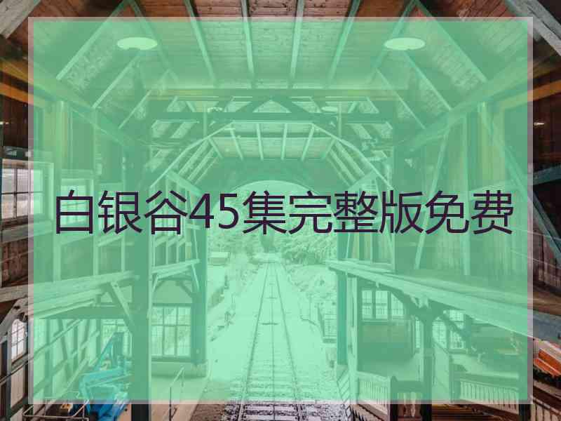 白银谷45集完整版免费