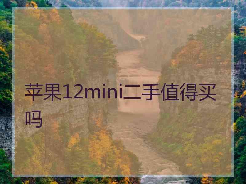 苹果12mini二手值得买吗