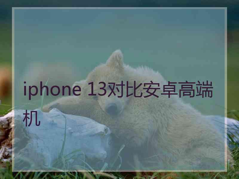 iphone 13对比安卓高端机