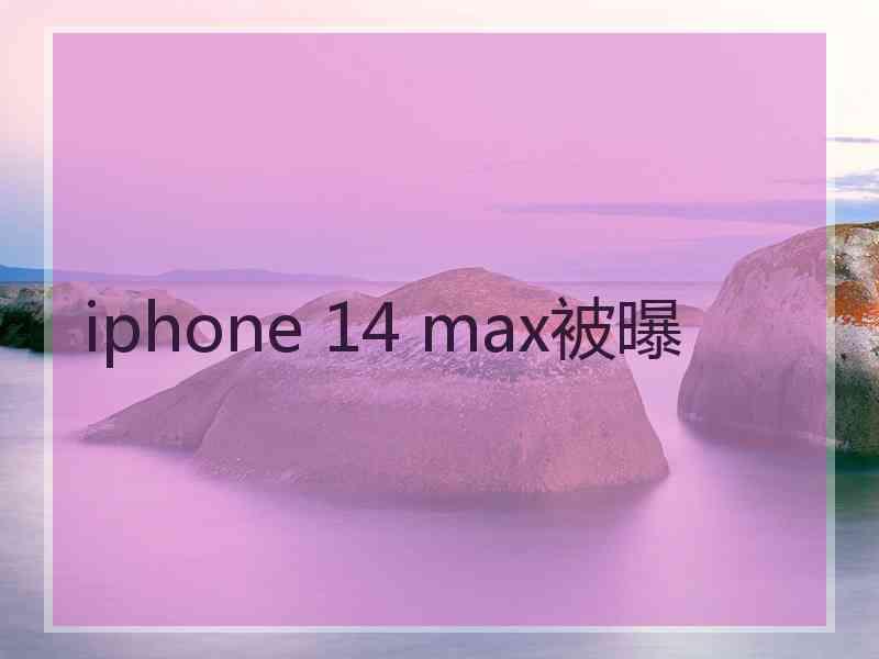 iphone 14 max被曝