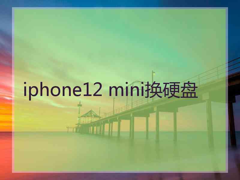 iphone12 mini换硬盘