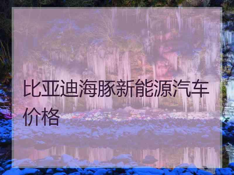 比亚迪海豚新能源汽车价格