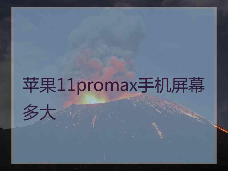 苹果11promax手机屏幕多大