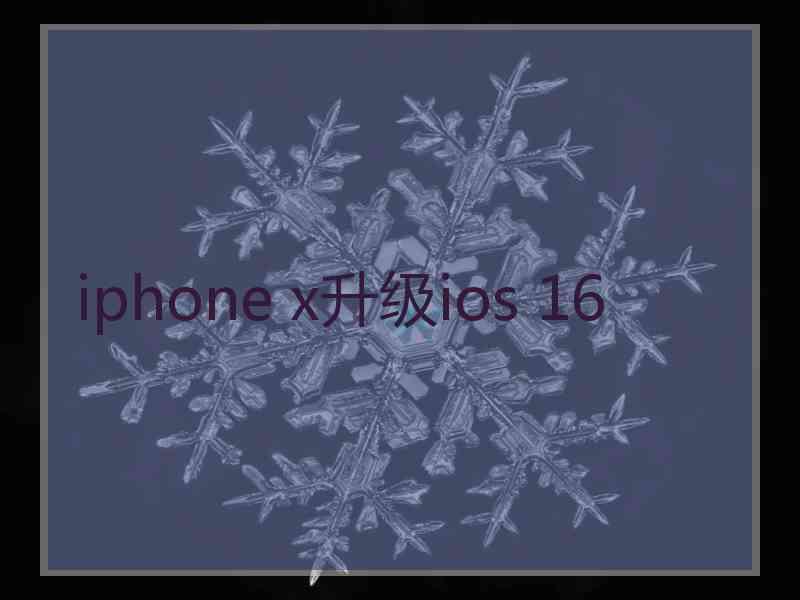 iphone x升级ios 16