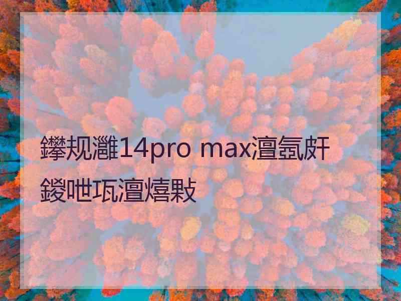 鑻规灉14pro max澶氬皯鍐呭瓨澶熺敤