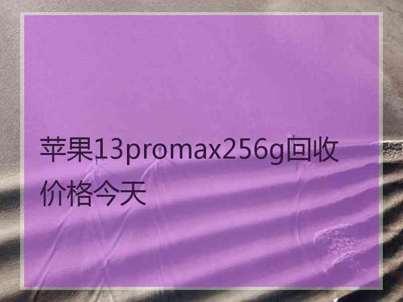 苹果13promax256g回收价格今天