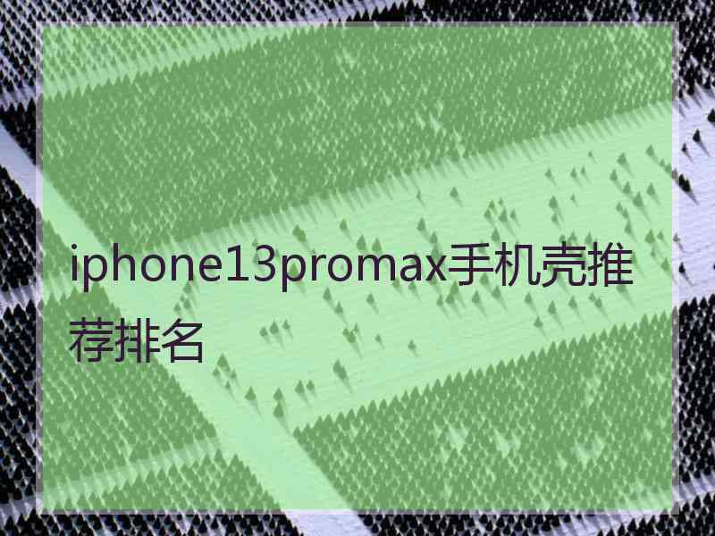 iphone13promax手机壳推荐排名