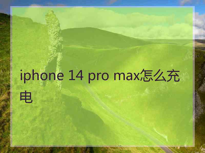 iphone 14 pro max怎么充电