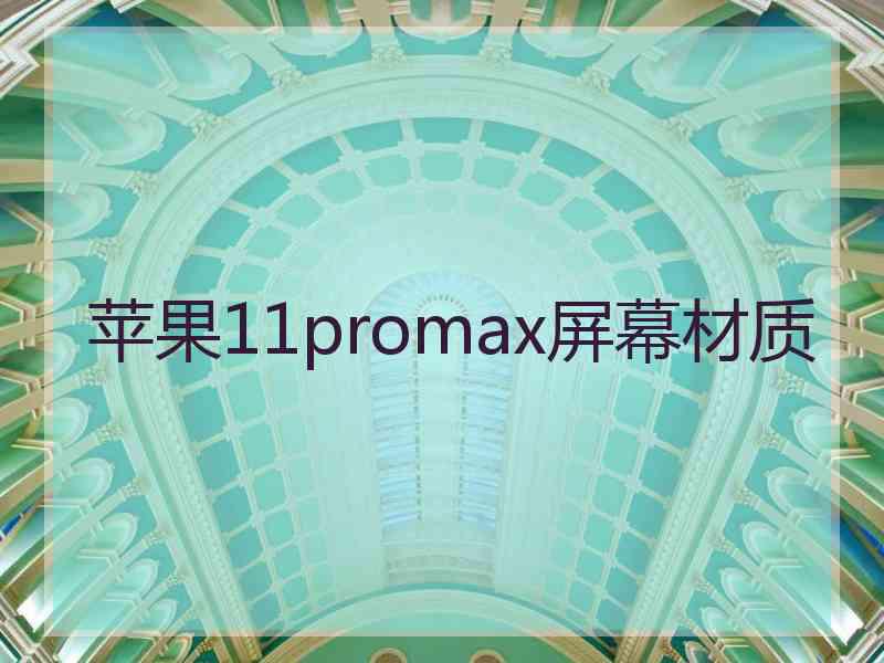 苹果11promax屏幕材质