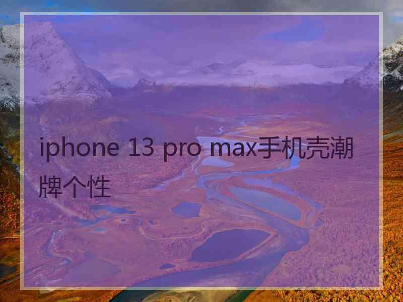 iphone 13 pro max手机壳潮牌个性