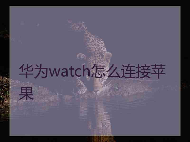 华为watch怎么连接苹果