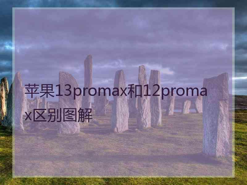 苹果13promax和12promax区别图解