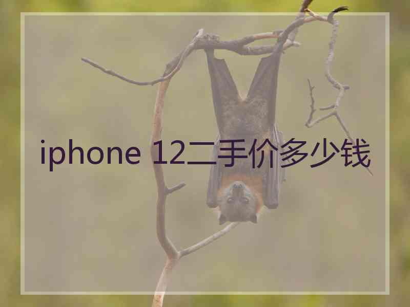 iphone 12二手价多少钱